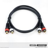 2x RCA to 2x RCA extension cable, 5m, f/m