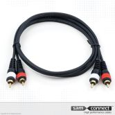 2x RCA to 2x RCA Pro Series cable, 5m, m/m