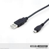 USB A to Micro USB 2.0 cable, 1.8m, m/m