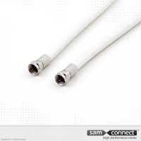 Coax RG 6 cable, F-connectors, 5 m, m/m