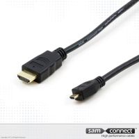 Micro HDMI to HDMI cable, 1m, m/m
