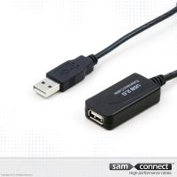 USB A to USB A 2.0 extension cable, 15 m, m/f