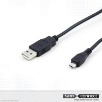 USB A to Micro USB 2.0 cable, 0.7m, m/m